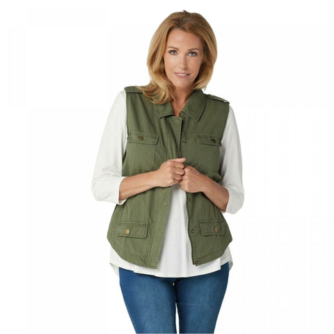 Rachel Hollis Women's Casual Vest With Pockets
