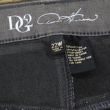 DG2 Plus Virtual Stretch Metallic Side Stripe Skinny Jeans Gray 22W