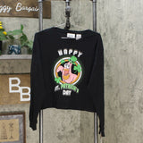 Patrick Women's Long Sleeve Happy St. Patrick's Day Cropped T-Shirt