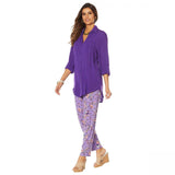 Antthony Women's Ocean Waves Crepon Button-Up Shirt