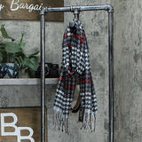 Steve Madden Modern Houndstooth Italian Muffler Scarf With Fringe