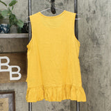 DG2 by Diane Gilman Women's Asymmetric Ruffle Tank Top