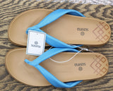 Susina Women's Ariele Thong Flip Flop Flat Sandal Blue Cielo 8