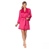 NEW Rhonda Shear Women's Satin And Lace Robe. 632755-NEW Medium