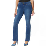 IMAN Women's Petite Global Chic Luxury Resort 360 Slimming Bootcut Jeans