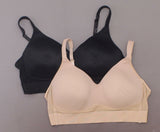 Rhonda Shear Women's Plus Size 2 Pack Molded Cup Bras With Mesh Back Detail