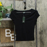 Wild Fable Women's Short Sleeve V-Neck Fitted T-Shirt