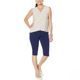 MarlaWynne Women's Plus Size Knit Sleeveless Twist Top