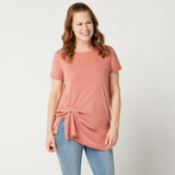Peace Love World Plus Size Side Pinched Short Sleeve T-Shirt