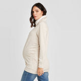 Isabel Maternity by Ingrid & Isabel Women's Sherpa Trim Sweatshirt