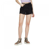 Wild Fable Women's High-Rise Cut Off Destructed Mom Jean Shorts