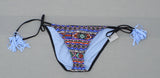 Mossimo Women's Tie Side Bikini Swim Bottom Blue Medium