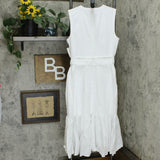 Charter Club Women's Cotton Eyelet Flounce Wrap Dress