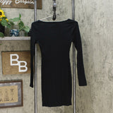 Wild Fable Women's Long Sleeve Scoop Neck Rib Knit Mini Dress
