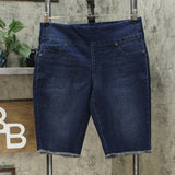 DG2 by Diane Gilman Pull On Bermuda Shorts Indigo Petite Large