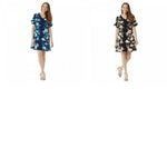 Isaac Mizrahi Live! Women's Floral Printed Stretch Crepe Woven Swing Dress
