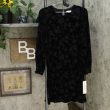 Calvin Klein Women's Plus Size Puff Sleeve Burnout Print Dress