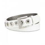 DKNY Women's Pebbled Faux Leather Grommet Belt