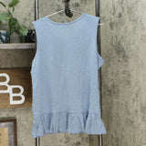DG2 by Diane Gilman Women's Asymmetric Ruffle Tank Top