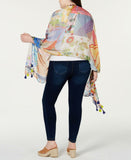 Echo Women's Spring Patchwork Oblong Scarf with Tassels