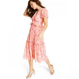 LoveShackFancy for TRGT Women's Floral Short Sleeve Fleur Midi Dress