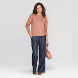 A New Day Women's Crewneck Lightweight French Terry Raglan Sweatshirt