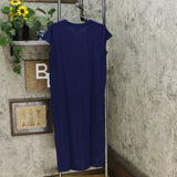 Jessica Simpson Women's Cap Sleeve Side Slit Midi Dress