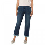 LOGO by Lori Goldstein Plus Size Boyfriend Jeans With Stylized Pockets