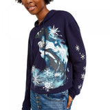 Disney Women's Junior Fit Frozen II Pullover Hoodie Sweatshirt