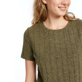 Crave Fame Women's Junior Fit Cozy Ribbed Top