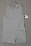 Junk Food Mickey Mouse Cotton Linen Blend Sleeveless Embroidered Romper