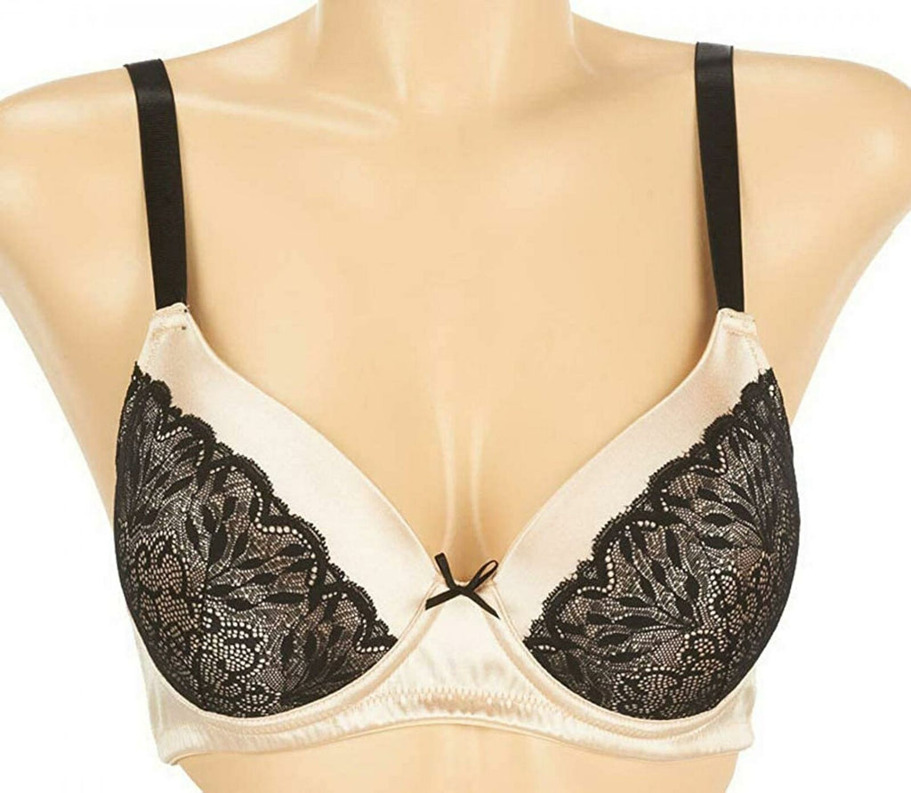 Barely Breezies Modesty Lined Fiberfill Bra With Contrast Lace. A22594 –  Biggybargains
