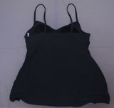 Aqua Green Women's Plus Size Side Tie Swim Dress Black 22W