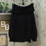 Jamie Gries Women's Plus Size Off Shoulder Pullover Chenille Sweater