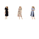 Nina Leonard Women's Petite Nicole Belted Midi Dress With Godet Detail