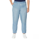 DG2 by Diane Gilman Women's Plus Size Elastic Waist Soft Jogger Pants