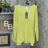 MarlaWynne Plus Size Crimp Yarn Tunic Sweater