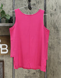 DG2 by Diane Gilman Women's Mixed Media Easy Tank Blouse