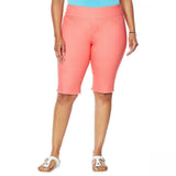 DG2 by Diane Gilman Women's Plus Size Classic Stretch Pull-On Bermuda Shorts