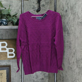 Karen Scott Women's Diamond Cable Knit Sweater