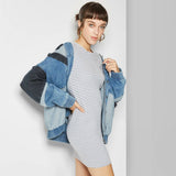 Wild Fable Women's Striped Short Sleeve Crewneck Knit Mini Dress