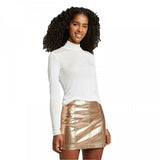 Wild Fable Women's Long Sleeve Mock Turtleneck Tissue T-Shirt