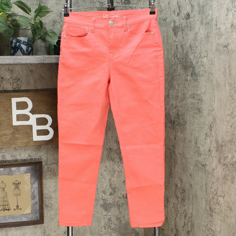 DG2 by Diane Gilman Virtual Stretch Skinny Jeans Coral 8 Petite