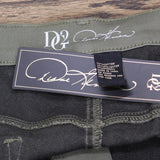 DG2 Plus Virtual Stretch Metallic Side Stripe Skinny Jeans Olive Green 18W