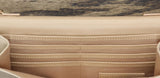 Private Label Leather Clutch with drop-in chain strap Beige Almond One Size