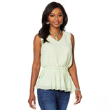 LaBellum by Hillary Scott Women's Side Tie Chiffon Tank Top