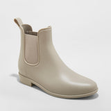 A New Day Women's Chelsea Wide Width Rain Boots Gray 10W