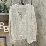 Nina Leonard Women's Coconut Button Bolero Cardigan