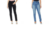 DG2 by Diane Gilman Women's Petite Embellished Distressed Skinny Jeans