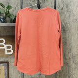 Denim & Co. Active Women's Regular French Terry Tunic Top Desert Coral Medium